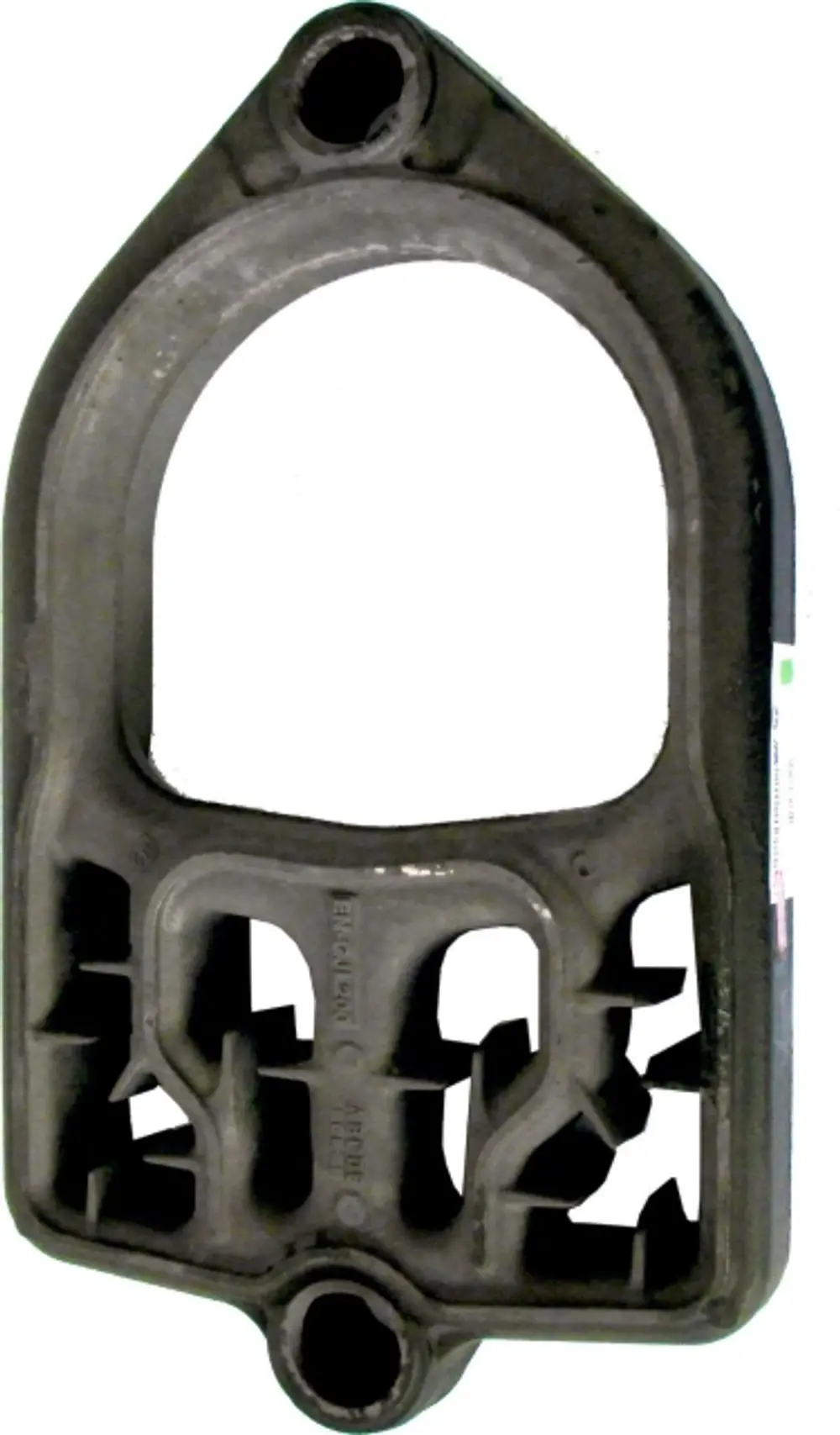 Gussglied in schwarzer Farbe für HK-2, gefertigt von der Marke Wolf, mit charakteristischer Form und zwei offenen Anschlüssen.